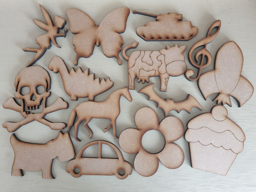 Wooden Craft Shapes (MDF 12cm) - get crafty with Crocodile Creations